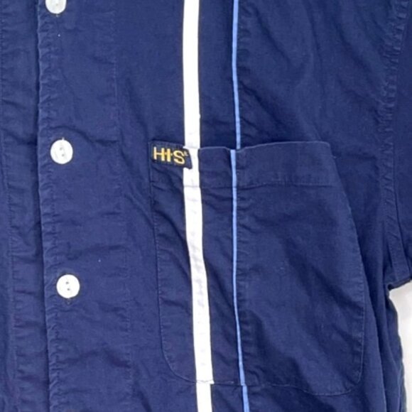 Vintage h.i.s. HIS Short Sleeve Shirt Cuban Bowling Henry I Siegel Size L - Picture 3 of 7